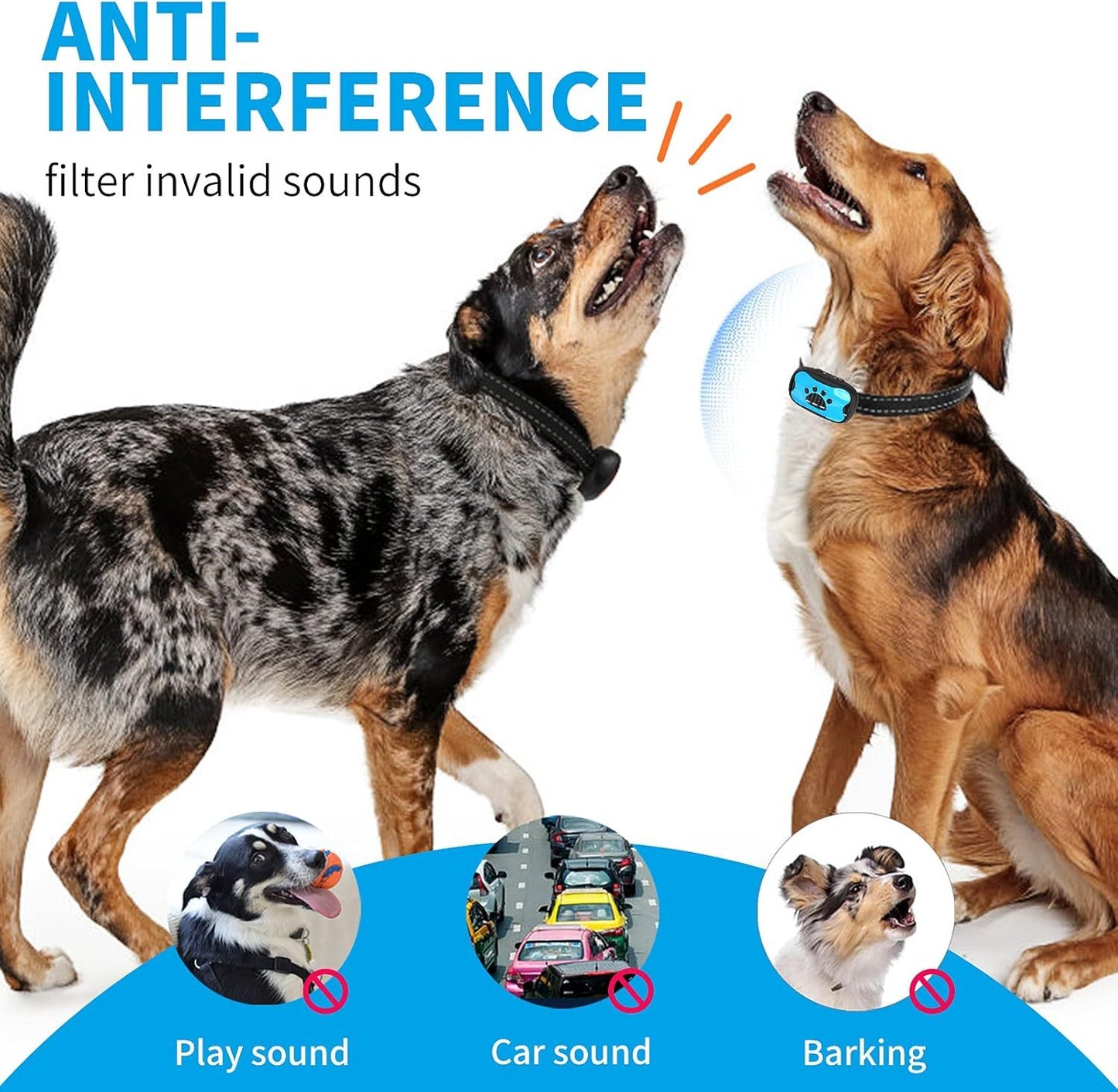 Anti-Glockenhalsband, Hundetrainingshalsband, Tonvibration