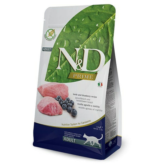Katzenfutter Farmina N&D PRIME CAT Adult Blueberry Lamb 1,5 Kg