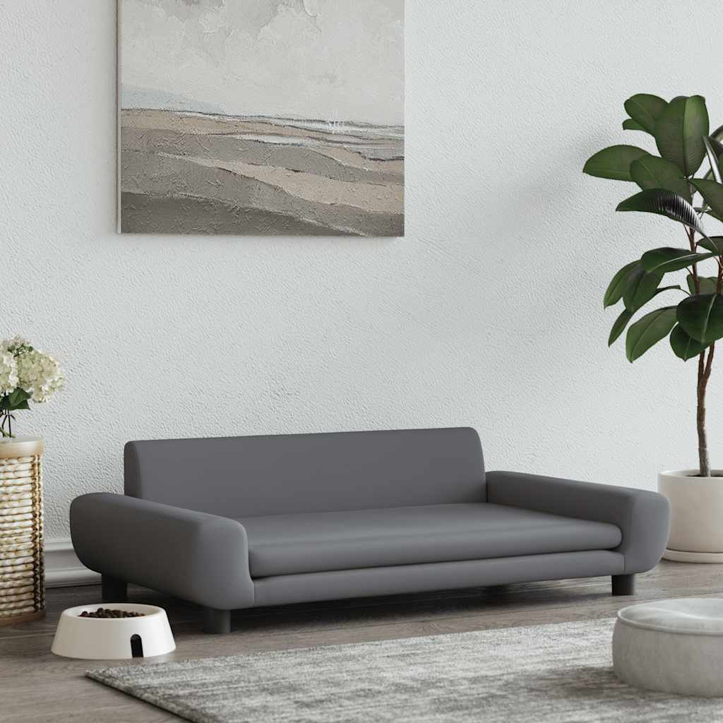 Hundebett Schwarz 100x54x33 cm Samt