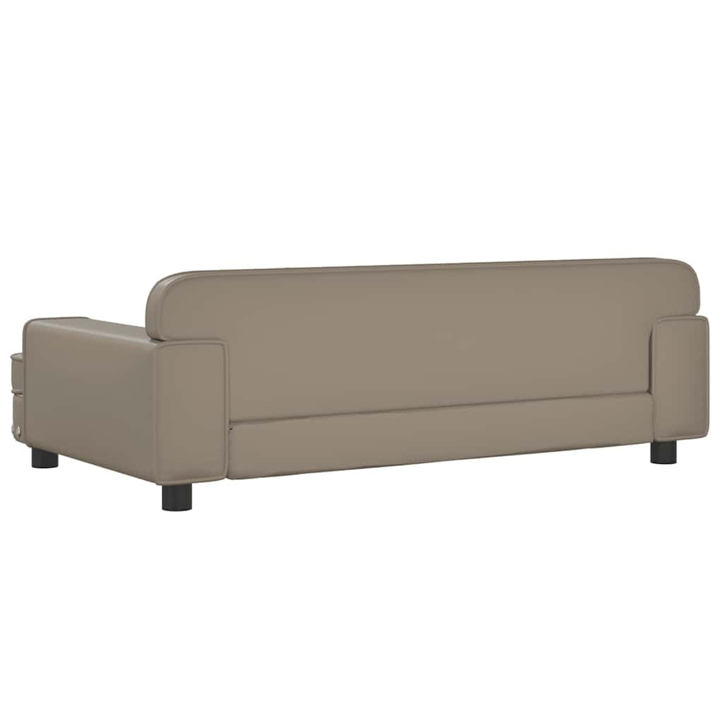 Hundebett Cappuccino Braun 90x53x30 cm Kunstleder
