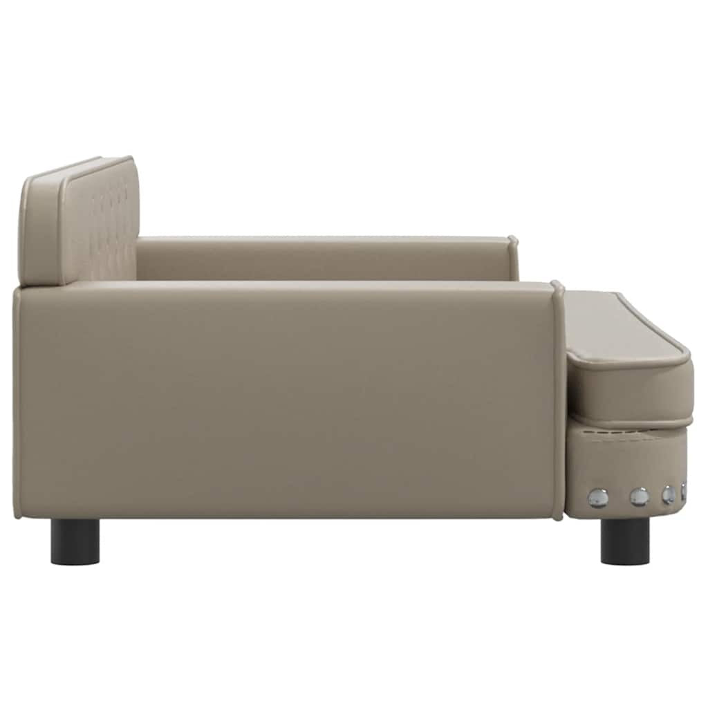 Hundebett Cappuccino Braun 90x53x30 cm Kunstleder